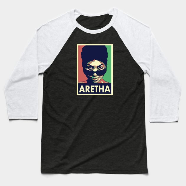 aretha franklin Baseball T-Shirt by guilhermedamatta